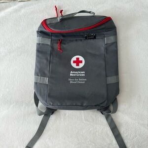 Gray American Red Cross Insulated Backpack